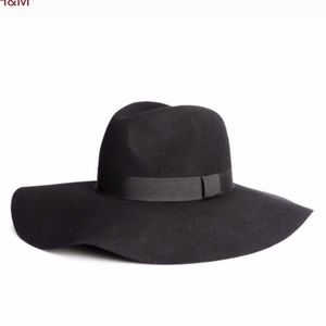 H&M Black Floppy Fedora Boho Festival Hat
